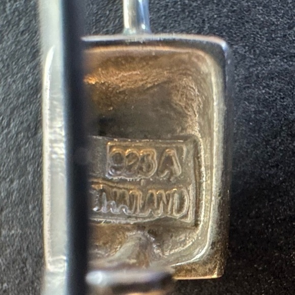 Genevieve & Grace Sterling Silver & Marcasite Rectangular Drop Earrings – New - Picture 14 of 16